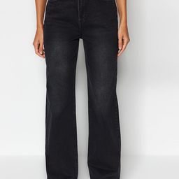 Trendyol Women Clean Look Light Fade Pure Cotton Jeans-image-82