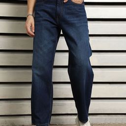 High Star Men Relaxed Fit Clean Look Light Fade Cotton Jeans-image-79