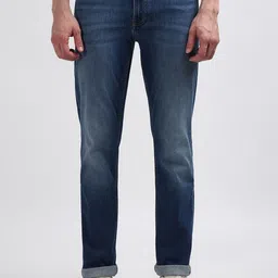 Calvin Klein Men Mid-Rise Cotton Slim Fit Low Distress Light Fade Jeans-image-44