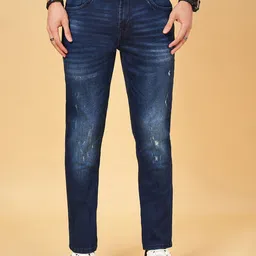 SF JEANS by Pantaloons Men Slim Fit Low Distress Light Fade Jeans-picture-49