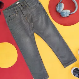 Pantaloons Junior Boys Grey Mildly Distressed Light Fade Jeans-image-39