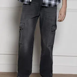 Dennis Lingo Men Relaxed Fit Clean Look Cargo Styles Light Fade Jeans-image-73