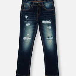 Pepe Jeans Boys Mid-Rise Slim Fit Highly Distressed Heavy Fade Stretchable Jeans-image-59