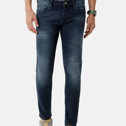 Voi Jeans Men Blue Skinny Fit Light Fade Jeans-image-34
