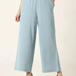 R&B Women Loose Fit High-Rise Denim Parallel Trouser-image-14
