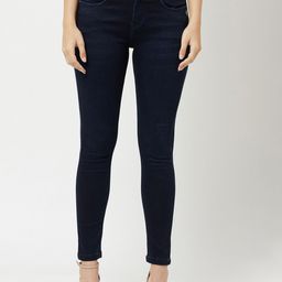 Crimsoune Club Women Navy Blue Super Skinny Fit Stretchable Jeans-46