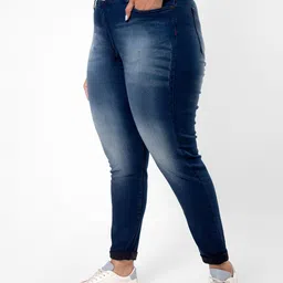 Instafab Plus Women Plus Size Jean Skinny Fit Heavy Fade Stretchable Cotton Jeans-image-18