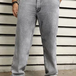 Freeform by High Star Plus Size Men Straight Fit Clean Look Heavy Fade Pure Cotton Jeans-picture-10