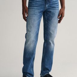 GANT Men Cotton Blue Washed Regular Fit Mid-Rise Jeans-image-66