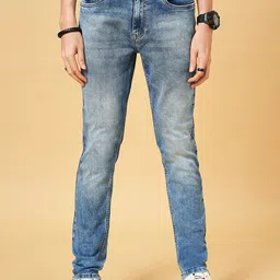 SF JEANS by Pantaloons Men Tapered Fit Clean Look Heavy Fade Stretchable Jeans-image-58