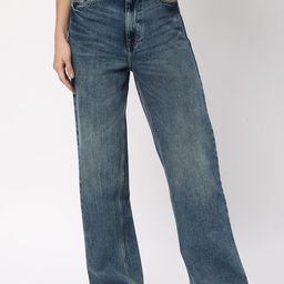 R&B Women Wide Leg Low Distress Heavy Fade Jeans-picture-20