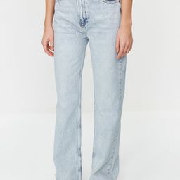 Trendyol Women Clean Look Heavy Fade Cotton Jeans-image-54
