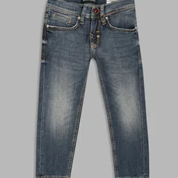 Antony Morato Boys Blue Skinny Fit Low Distress Heavy Fade Jeans-image-41