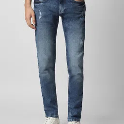 VAN HEUSEN DENIM LABS Men Skinny Fit Low Distress Heavy Fade Stretchable Jeans-picture-27