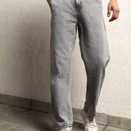 Hubberholme Men Straight Fit Heavy Fade Pure Cotton Jeans-image-61