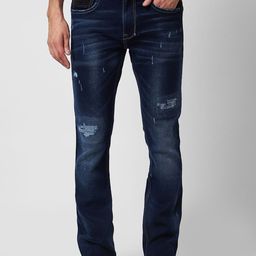 SPYKAR Men Bootcut Mildly Distressed Heavy Fade Jeans-image-100