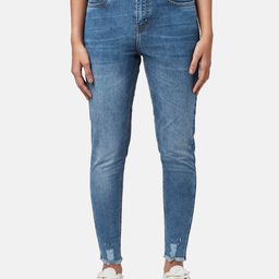 YU by Pantaloons Women Skinny Fit Low Distress Heavy Fade Jeans-picture-22