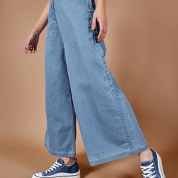 BAESD Women Wide Leg High-Rise Clean Look Jeans-image-10