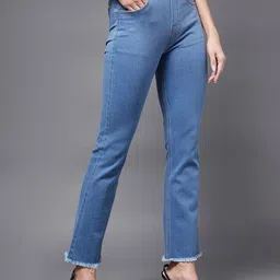 Miss Chase Women Jean Bootcut Light Fade Cotton Jeans-image-62