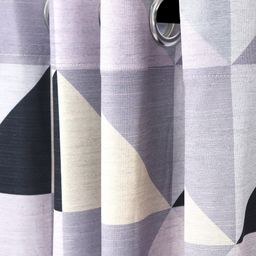 Cortina Grey & Black Set of 2 Digital Printed Window Curtains image 5