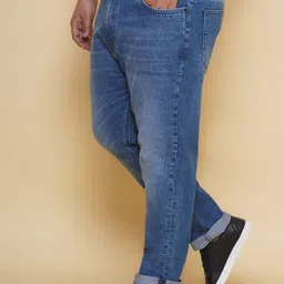 John Pride Men Plus Size Clean Look Light Fade Stretchable Jeans image 3