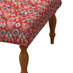 Chumbak Red & Blue Printed Square Ottomans image 3