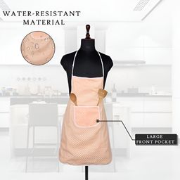 Kuber Industries Peach-Colored & White Printed Kitchen Apron image 2