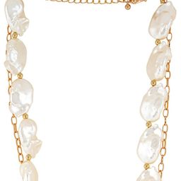 JOKER & WITCH Set of 2 Gold-Plated & Cream-Coloured Beaded Layered Necklace image 4