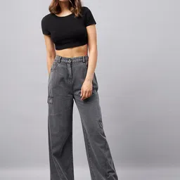 Chemistry Flared High Rise Mildly Distressed Jeans-picture-21