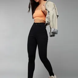 Miss Chase Women Slim Fit High-Rise Clean Look Stretchable Jeans-image-12