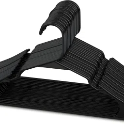 Plastic hangers for clothes heavy hanger black color Hangers For Coat Plastic Shirt Pack of 18 Hangers ForShirt-15