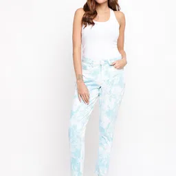 TALES & STORIES Women Mom Fit Mid-Rise Coloured Shade Cotton Stretchable Denim Jeans-image-15