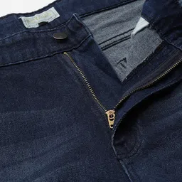 Instafab Plus Men Plus Size Navy Blue Mildly Distressed Light Fade Jeans image 3