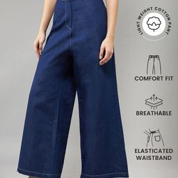 Miss Chase Women Relaxed Fit High-Rise Clean Look Cotton Denim Jeans-image-51
