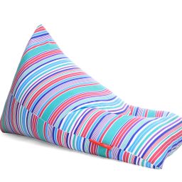 XXL Pyramid Cotton Canvas Stripes Printed Lounger Bean Bag With Bean Filling-image-84