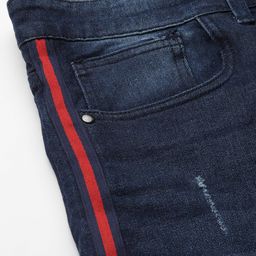 Instafab Plus Men Plus Size Navy Blue Mildly Distressed Light Fade Jeans image 2