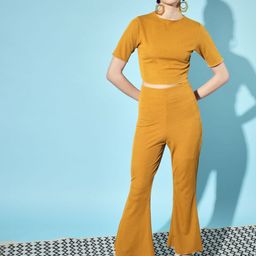 Shopping Queen Yellow Round Neck Co-ords-picture-30