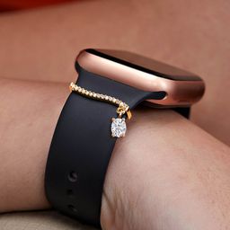 MINUTIAE Gold-Plated Crystal-Studded Watch Charm-18