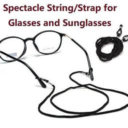 sunshades Bhavya Optic® Unisex Fabric Spectacle Chain Lanyard String for Eyewear Frames, Specs, Reading Glasses, Sunglasses, Goggles and Eyeglasses, Color-Black 2 PCS image 5