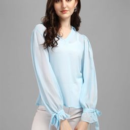 Masakali Co Blue Georgette Top-58