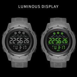 Shocknshop Men Silicon Straps Digital & Multi Function Watch WCH89Grey image 5
