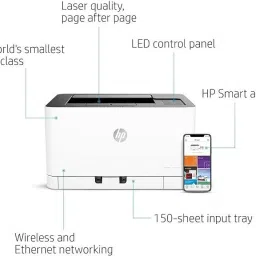 HP Color Laser 150nw Printer Single Function WiFi Color Laser Printer image 3