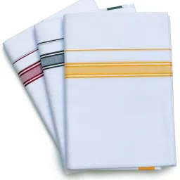 Chithra Fabrics 100% Pure Cotton Traditional 1'Inch Yellow,Maroon,Green (8013) 2.00'Meter Solid Men Dhoti-picture-27