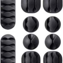 GVJ TRADERS 10 Compartments RUBBER CABLE HOLDER (Black) In The Ear Headphone Cushion-image-19