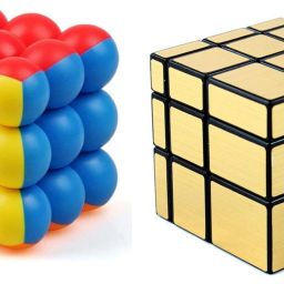 High Speed Smooth Golden Mirror Cube and 3x3x3 Round Bubble Magic Cube-image-89