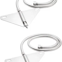 Stainless Steel Regular 1.0 meter Nozzle Bidet Jet Spray for Toiler (Set of 2) Faucet Set-image-8