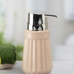 Kookee Beige Striped Ceramic Soap Dispenser-20
