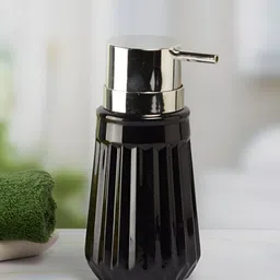 Kookee Black Abstract Ceramic Soap Dispenser-2