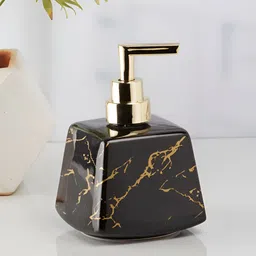 Kookee Black Abstract Ceramic Soap Dispenser-0