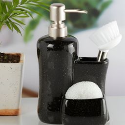 Kookee Black Abstract Ceramic Soap Dispenser-14